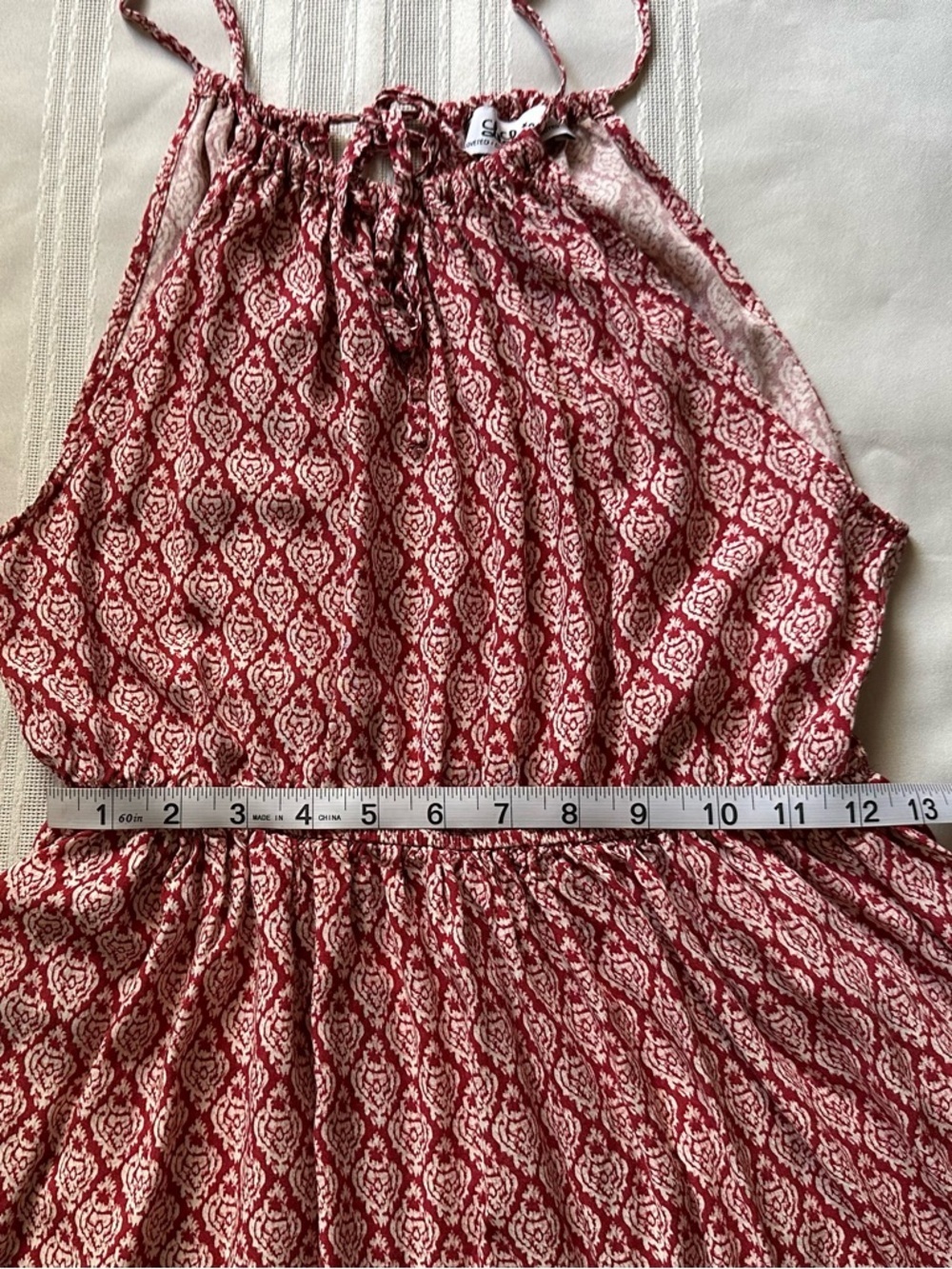 Lulus Red Geo-Print Halter Mini Dress - Picture 9 of 12